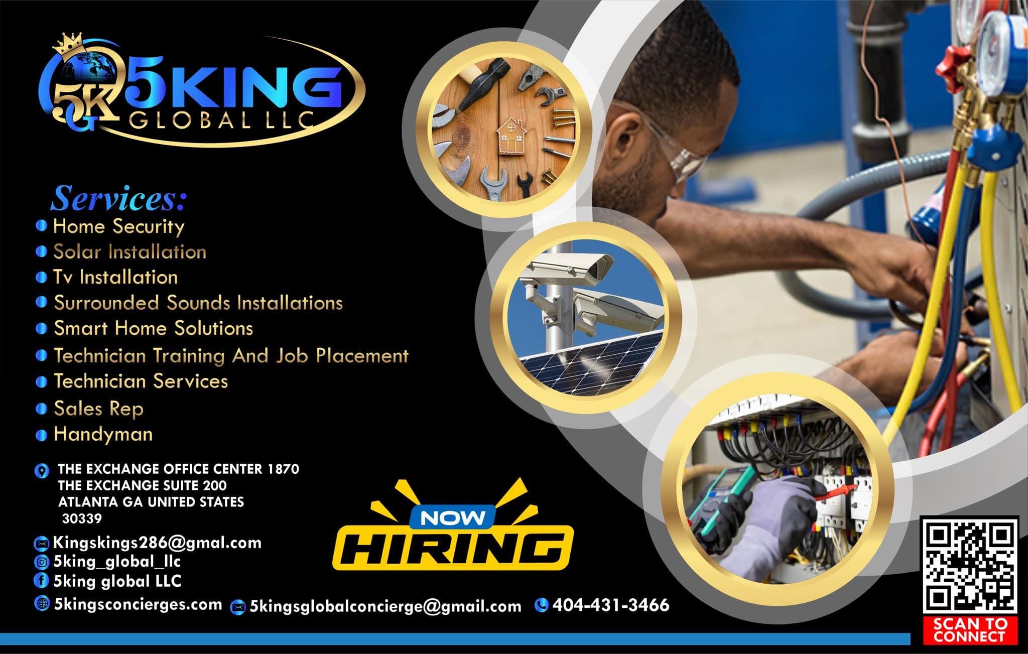 5Kings Global services and hiring flyer